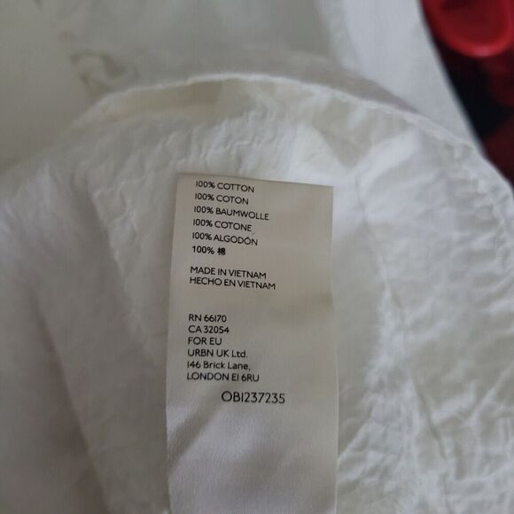 Free People Top Large White Brynn Tunic Peasant Cottagecore Hippie Babydoll - Picture 9 of 10